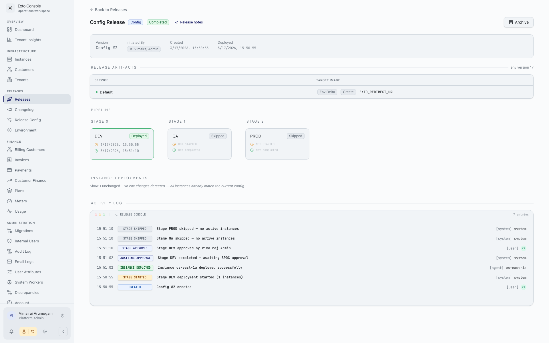 Release pipeline